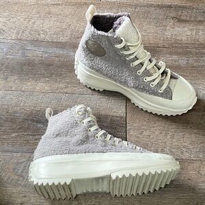 Converse Sherpa Vapor Mauve Run Star Hike High Top Sneakers Sneaker Boots